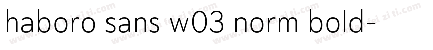 haboro sans w03 norm bold字体转换